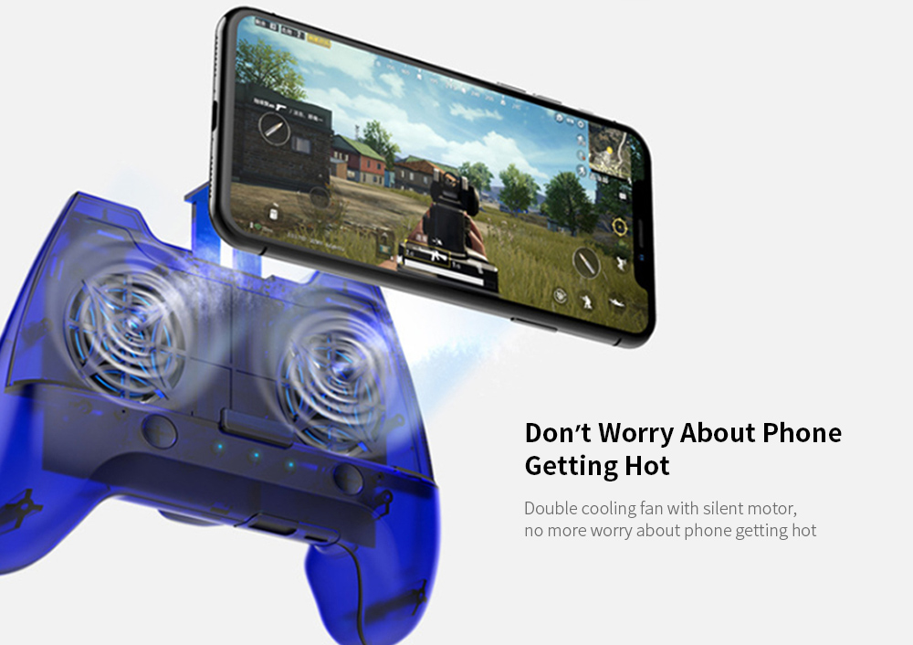 Multifunctional Cooling Fan Phone Game Joystick Controller - Red Multifunctional Cooling Fan Phone Game Joystick Controller - Red