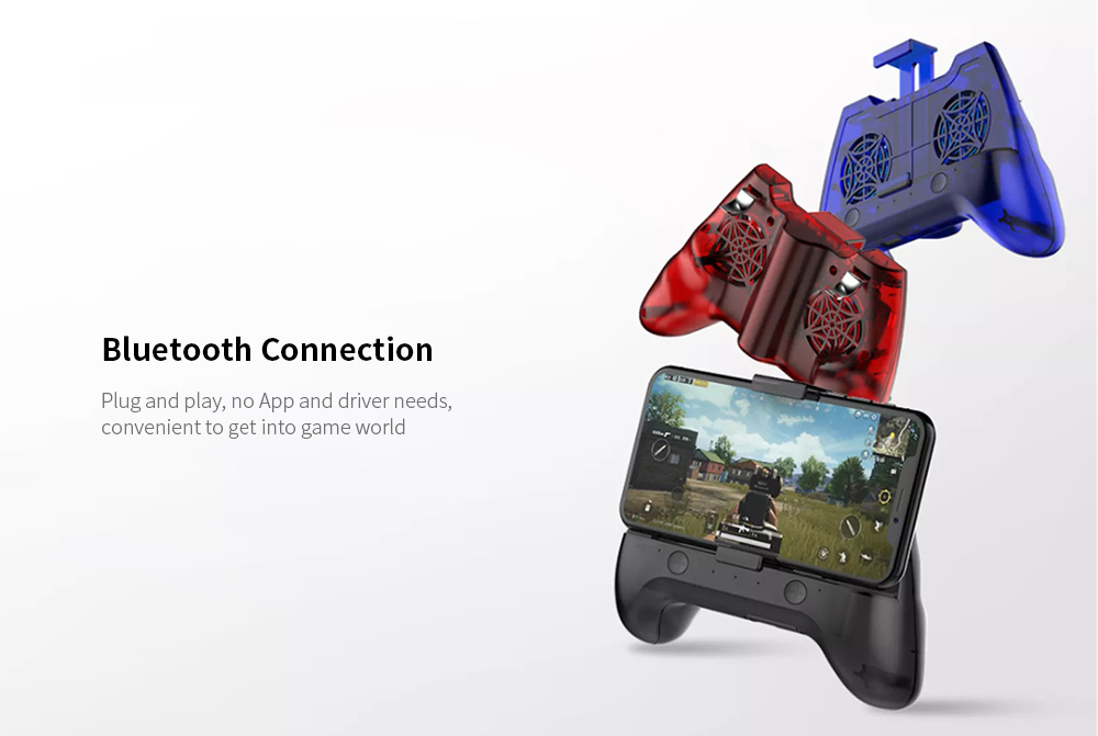 Multifunctional Cooling Fan Phone Game Joystick Controller - Red Multifunctional Cooling Fan Phone Game Joystick Controller - Red