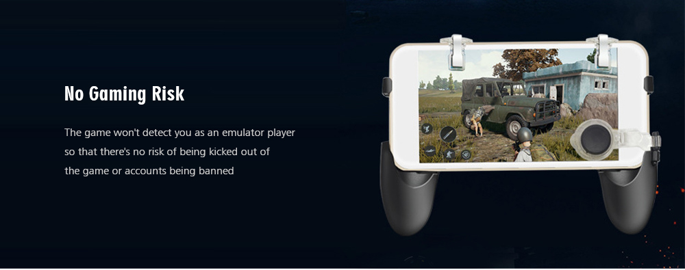 L1R1 Trigger with Mobile Game Handle Grip Controller Physical Aim Buttons Joysticks for PUBG- Black L1R1 Trigger with Mobile Game Handle Grip Controller Physical Aim Buttons Joysticks for PUBG- Black