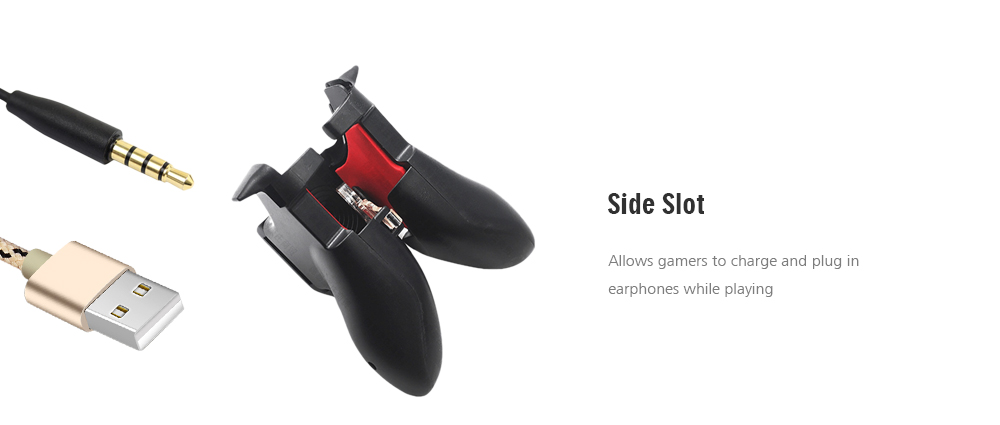 L1R1 Trigger with Mobile Game Handle Grip Controller Physical Aim Buttons Joysticks for PUBG- Black L1R1 Trigger with Mobile Game Handle Grip Controller Physical Aim Buttons Joysticks for PUBG- Black