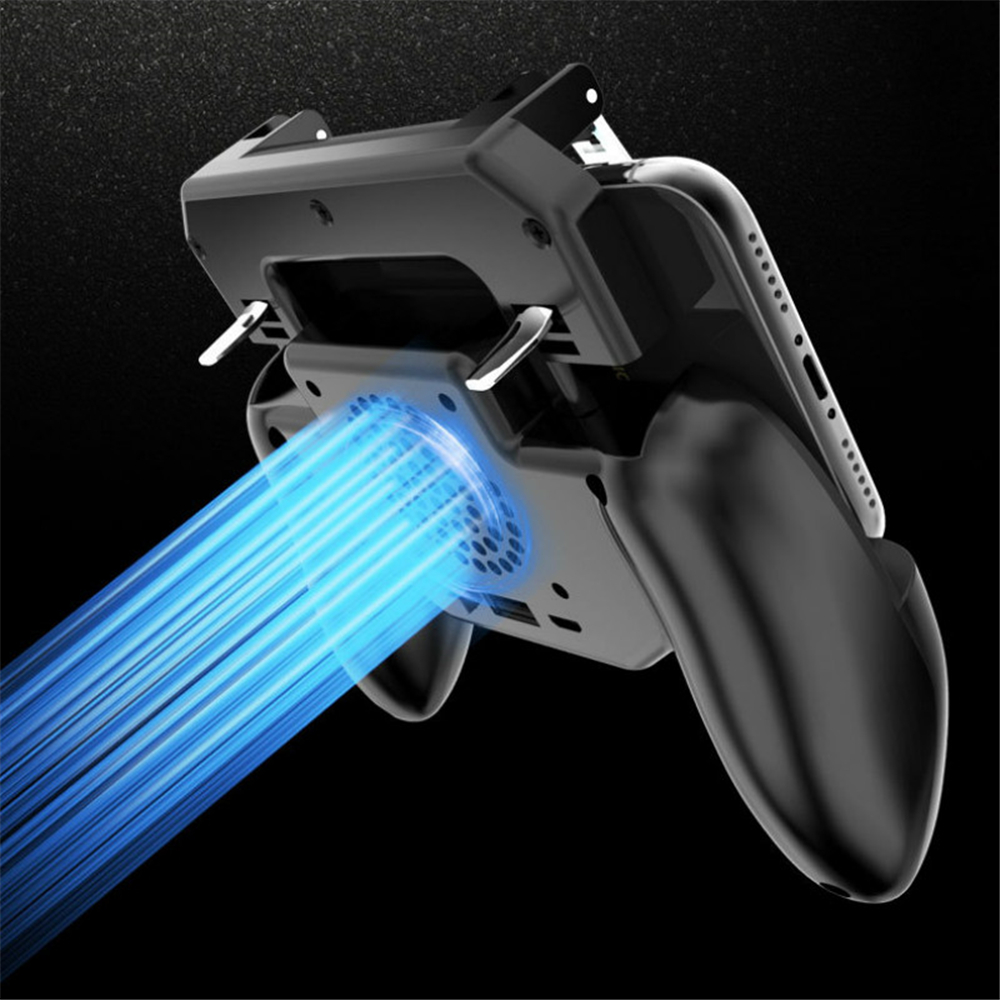 Mobile Game Cooling Fan 4000mAh Battery Trigger Fire Button L1R1 Controller- Black Mobile Game Cooling Fan 4000mAh Battery Trigger Fire Button L1R1 Controller- Black