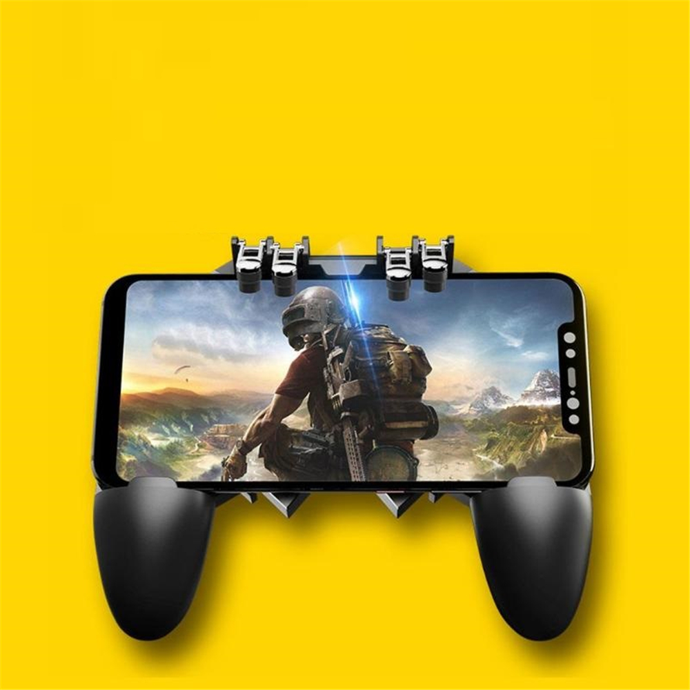 Mobile Gaming Joystick Gamepad Trigger Fire Button L1R1 Controller for PUBG - Black Mobile Gaming Joystick Gamepad Trigger Fire Button L1R1 Controller for PUBG - Black