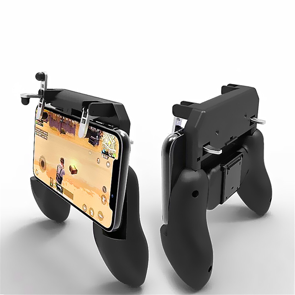 Mobile Game Controller Cellphone Fire Button Trigger Gaming Grip with Joystick- Black Mobile Game Controller Cellphone Fire Button Trigger Gaming Grip with Joystick- Black