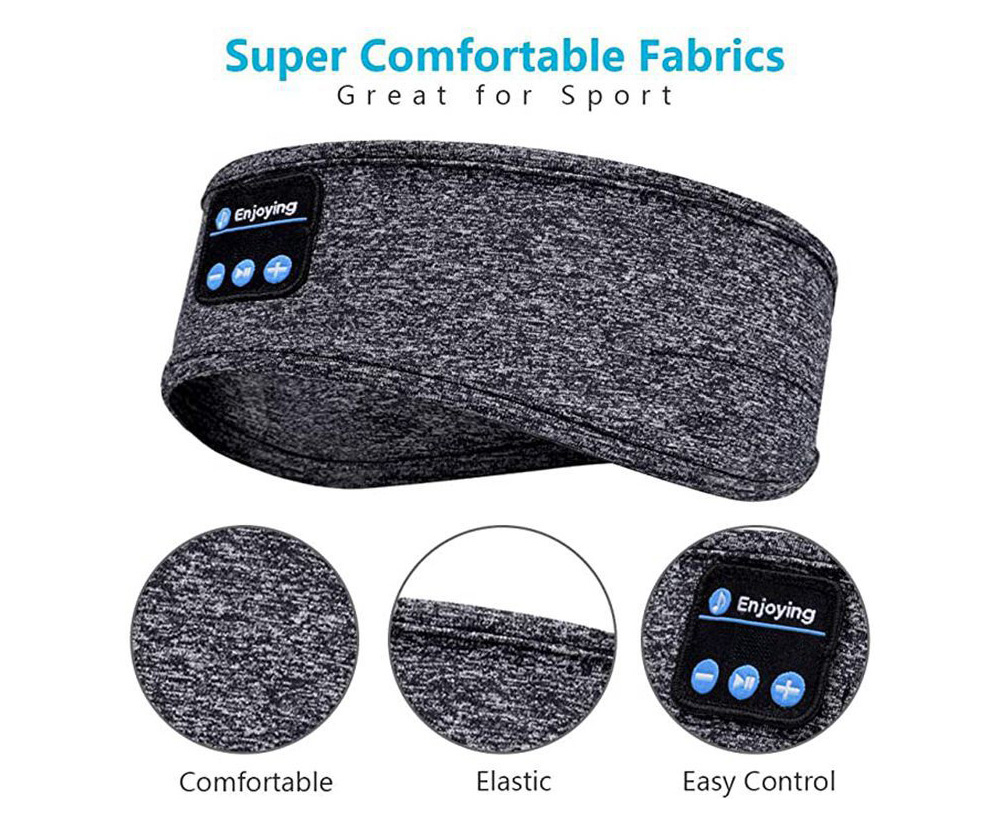 Wireless Bluetooth Headphones Sports Headband - Black