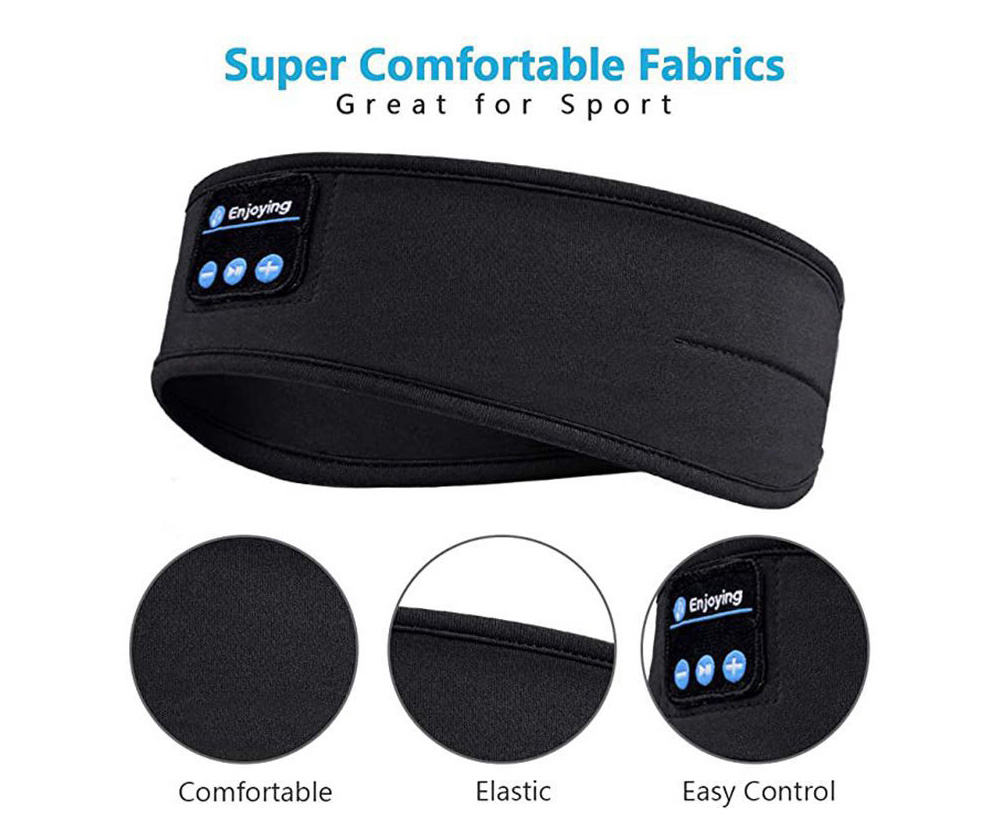 Wireless Bluetooth Headphones Sports Headband - Black