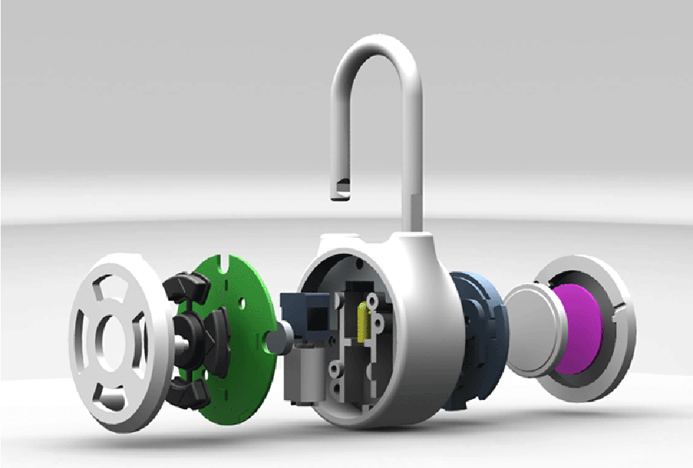 Pl-M1 Smart Electrical Bluetooth Padlock Keyless Lock- Silver
