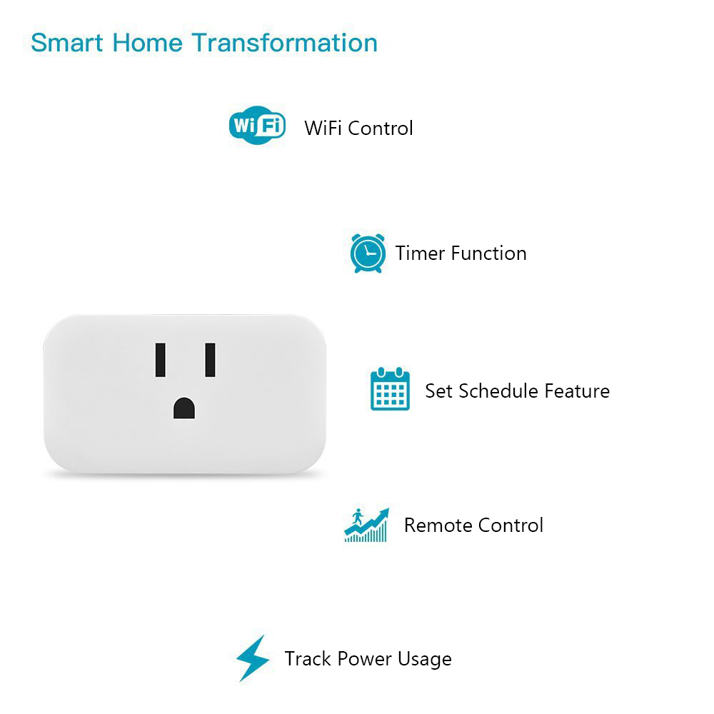 SWA5 Smart Plug Mini WiFi Socket US Standard for Home Automatization - White SWA5 Smart Plug Mini WiFi Socket US Standard for Home Automatization - White