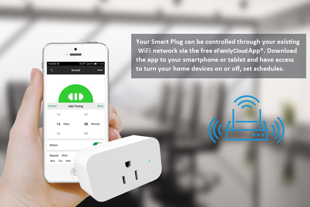 SWA5 Smart Plug Mini WiFi Socket US Standard for Home Automatization - White SWA5 Smart Plug Mini WiFi Socket US Standard for Home Automatization - White