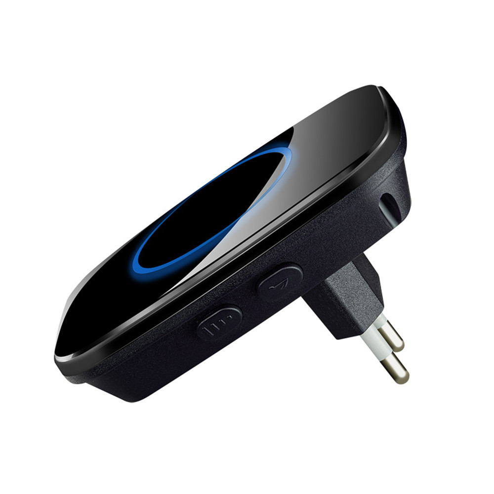 Smart Home Wireles Doorbell Buzzer-Beaters Waterproof Function of Remote Control - Black EU Plug