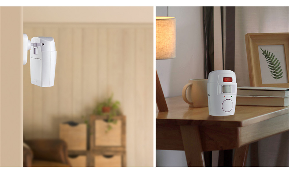 Portable IR Wireless Motion Sensor Remote Home Security Burglar Alarm System - White Portable IR Wireless Motion Sensor Remote Home Security Burglar Alarm System - White